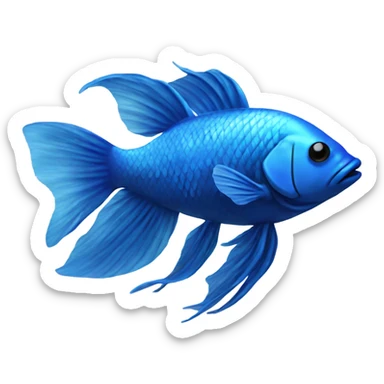 blue beta fish sticker