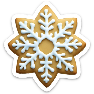 Sugar cookie with snowflake sticker