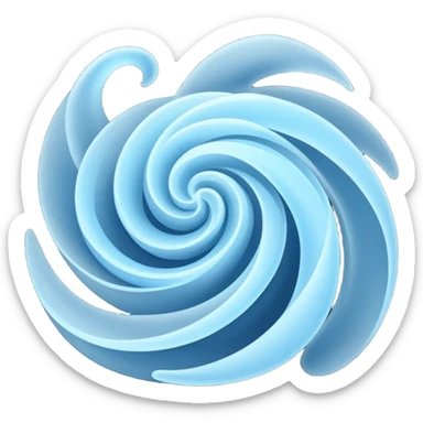 wind blowing away, stylized as swirling lines and gusts, no human sticker