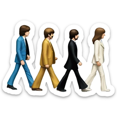 The Beatles Abbey Road album cover sticker