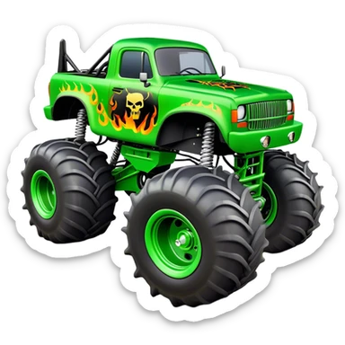 Grave Digger - Monster Jam (Model Year: 2022) (Iconic colour: Green with flames) sticker