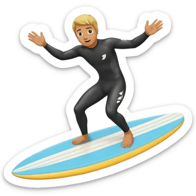 Drunk surfing sticker