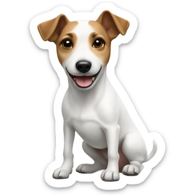 All white Jack Russel dog  sticker