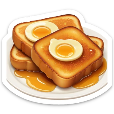 Torrijas Spanish Easter dessert toast soaked in milk and honey sticker