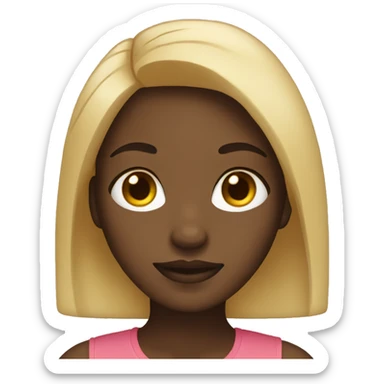 black girl with blonde hair  sticker