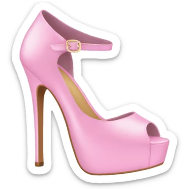 pink platform heels pink heels sticker