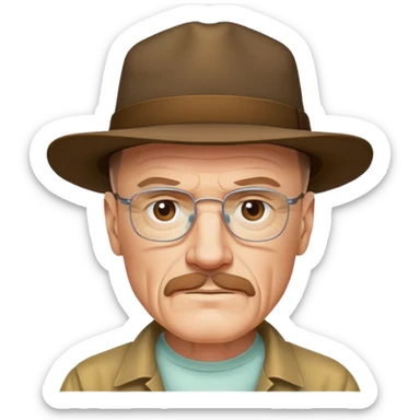 Walter White in hat sticker