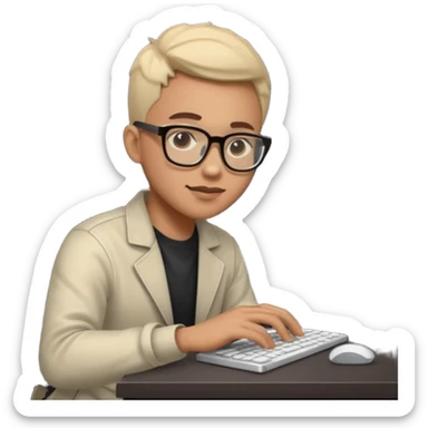 Black web developer  sticker