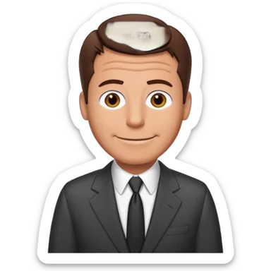 Create an emoji of Epstein waving to the camera in Family Guy style but make it especially like Epstein and not like all old guys sticker