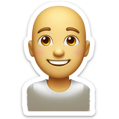 An emoji of a smiling face with a dimple on one cheek, showcasing a cute and playful expression sticker