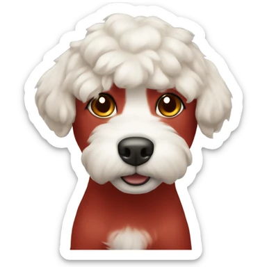 Red color maltipu sticker