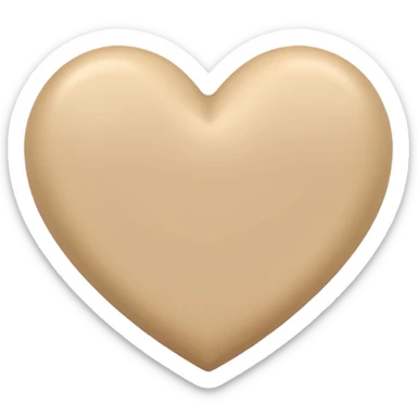 Beige heart sticker