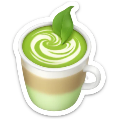 Matcha latte sticker