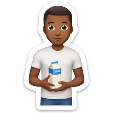 Make a black guy getting milk from store sticker
