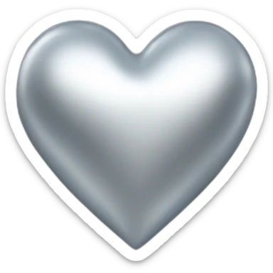 Silver heart sticker