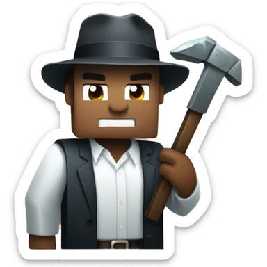 Mafia with a Minecraft Pickaxe sticker