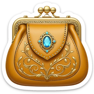 golden luxury purse sticker