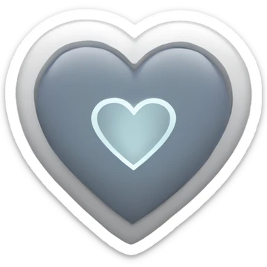 grey heart emoji with a halo on top sticker