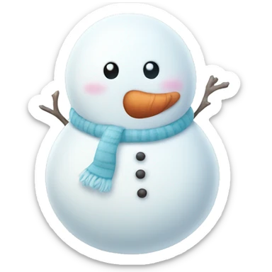 Kawaii cute snowman  sticker