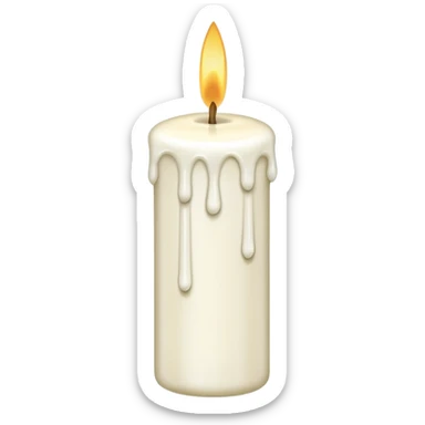 Thin and long Candle dripping wax as if someone is holding it sticker