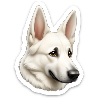 White German shepherd sticker