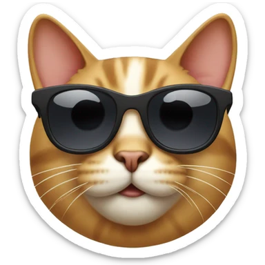 Cat with sunglasses sticker