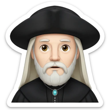 Puritan reverend male sticker