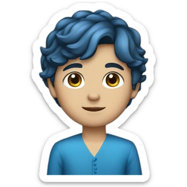 Boy with Elegant blue dress sticker