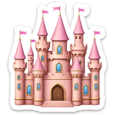pink castle sticker
