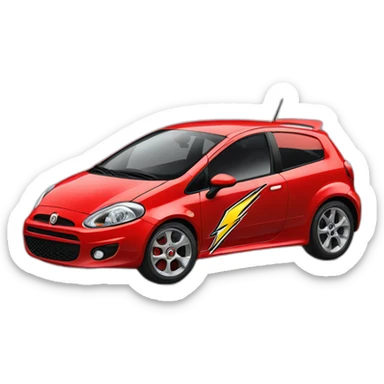 lightning mcqueen fiat punto sticker