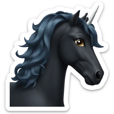 Black unicorn  sticker
