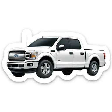 White ford f150 sticker