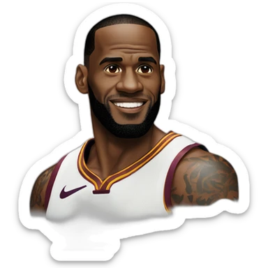 White Lebron James sticker