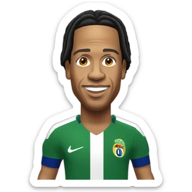 ronaldinho realistic footnall player sticker