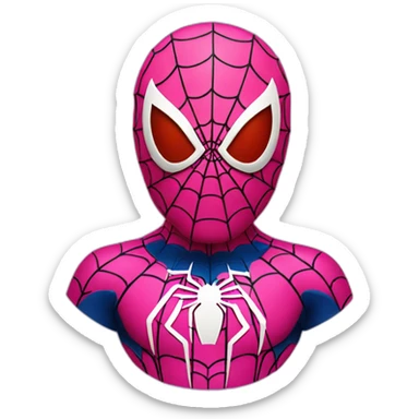 Spiderman with a pink suit sticker