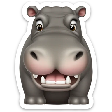 Hippo sticker