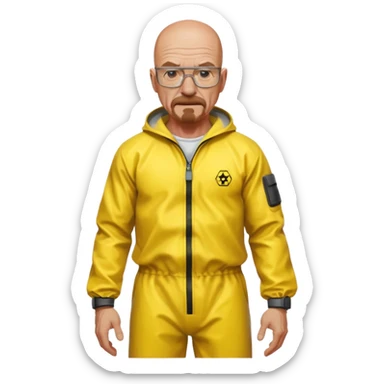 Walter white with a six pack sticker