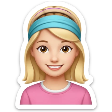 Preppy trendy oink girl sticker