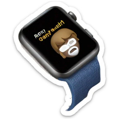 apple watch on a wrist sticker