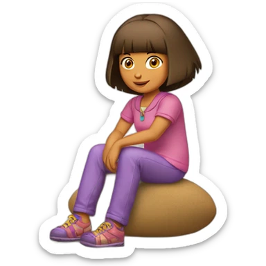 Dora sur babouche  sticker