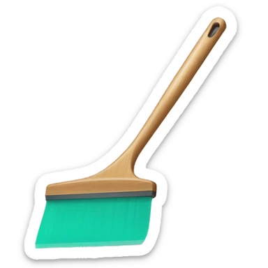 squeegee with long wooden handle sticker