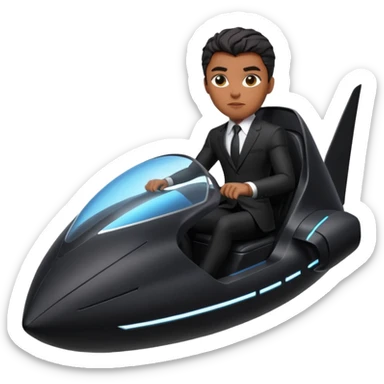 black panther driving glider sticker