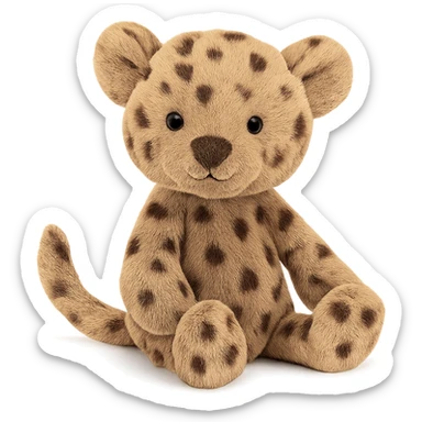 cute baby jaguar jellycat plushie sticker