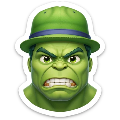 Hulk with hat sticker