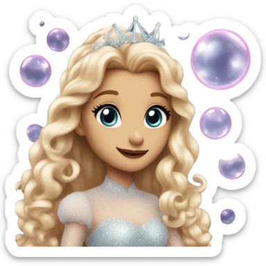 Glinda in her bubble Ariana grande sticker