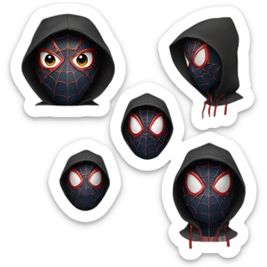 spiderman-miles-morales with hoodie sticker