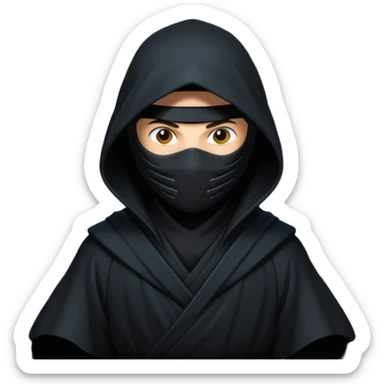 ninja blending into the darkness sticker