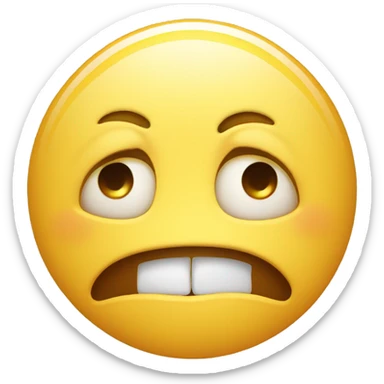 Sad face but laughing  sticker