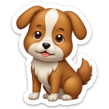 Dog pooping sticker