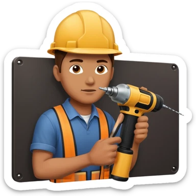 it's ok, but i want to see him from the left side, while is drilling a dark panel sticker